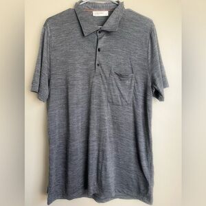 Mens Icebreaker Drayden SS Polo Size Large Merino Wool